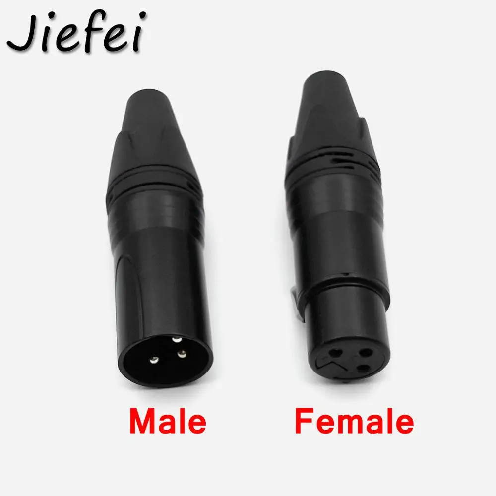 10 100 шт. XLR 3Pin аудио микрофонный кабель Разъем Черный мужской или женский Штекер