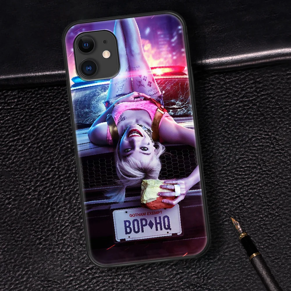 

Harley Quin Joker Phone Case For Iphone 5 5S SE 2020 6 6S 7 8 Plus 11 12 Mini X XS XR Pro Max black Hoesjes 3D Cell Pretty