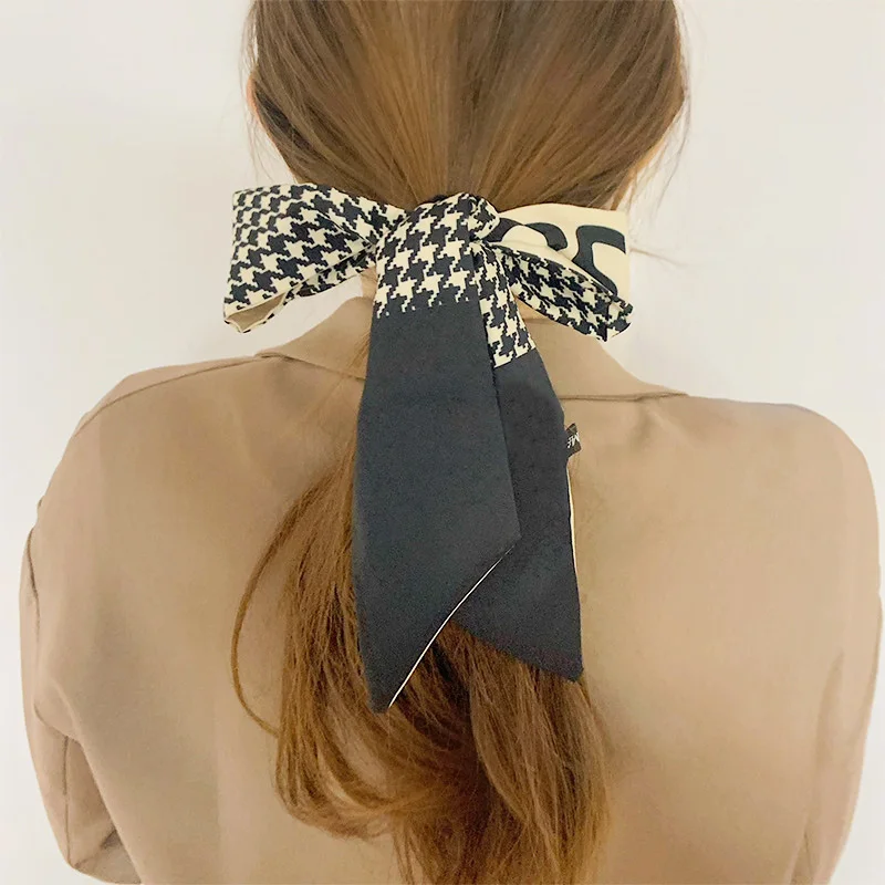 Новый простой шифоновый ободок во французском стиле с лентой женский элегантный