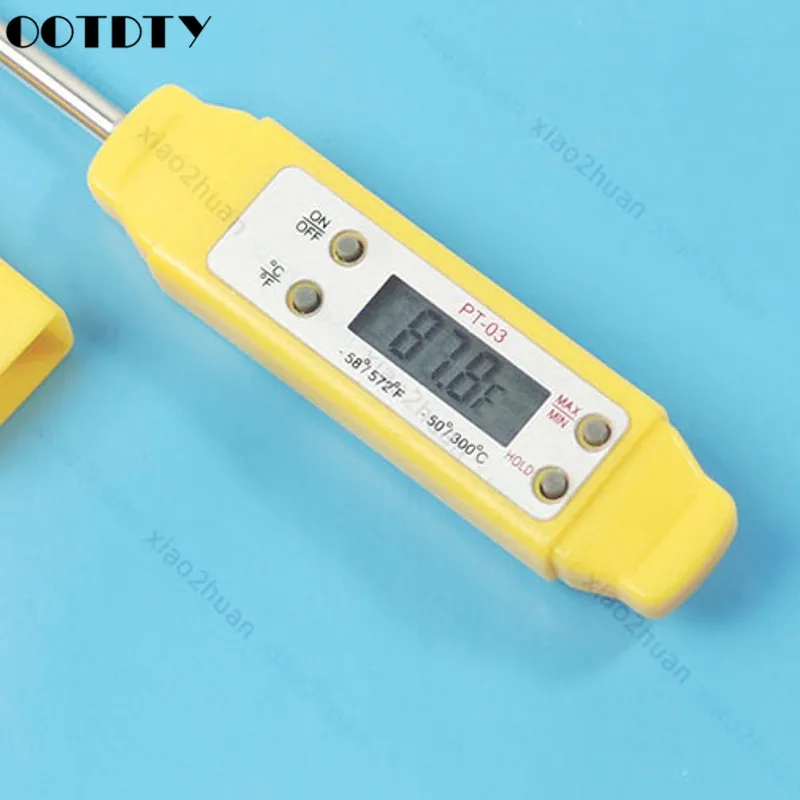 

Digital Probe Water Cooking Food Kitchen Temperature Thermometer Sensor Yellow