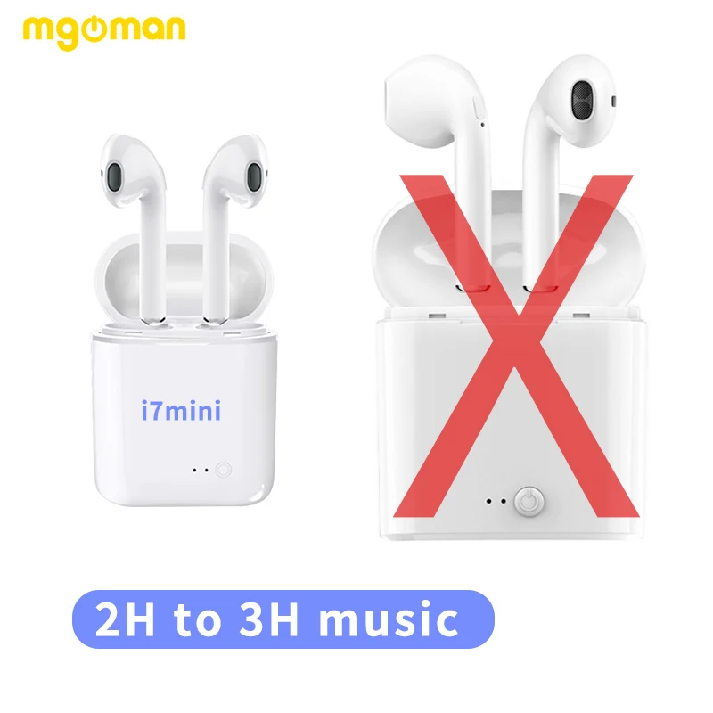 Беспроводные стереонаушники Mgoman i7s TWS Bluetooth 5 0 чехол для зарядки i7s|Наушники и