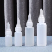 1pcslot empty pe plastic glue bottles with screw on lids squeeze liquid ink oil dropper refillable bottles 10ml20ml30ml50ml