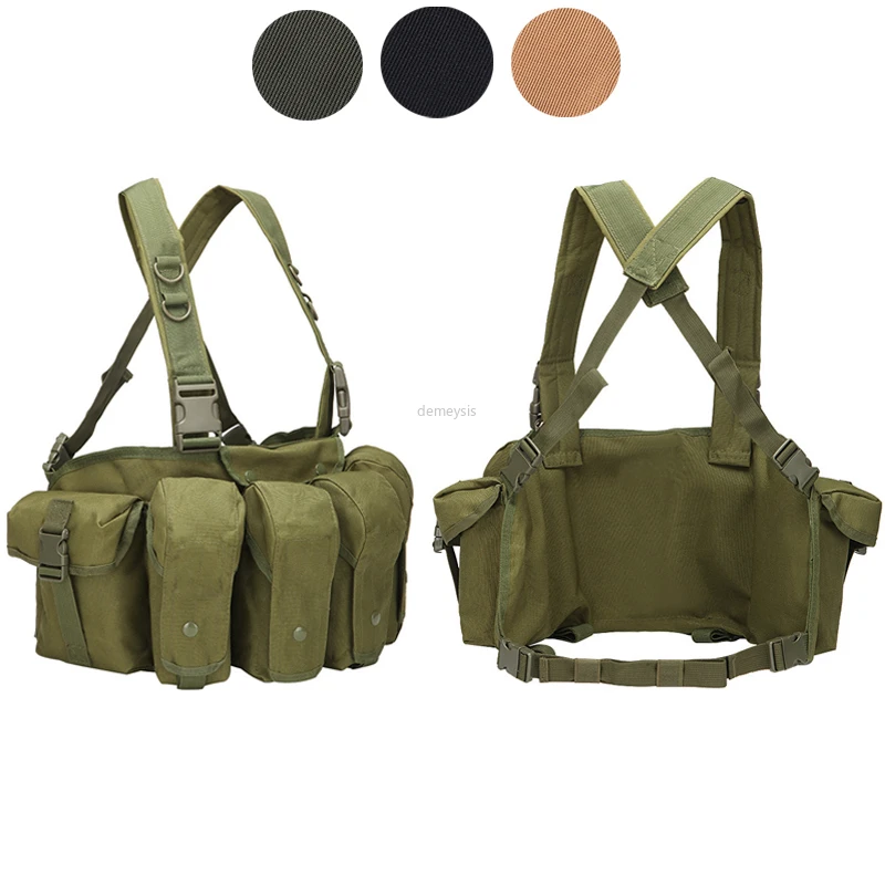 Военный тактический жилет для страйкбола пейнтбола Wargame Molle AK 47 сумка магазина