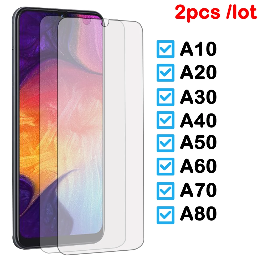 2 шт./лот закаленное Стекло для samsung Galaxy A10 A20 A30 A40 A50 A60 A70 защитный глас Экран протектор безопасности