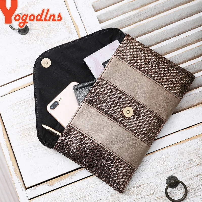 Yogodlns Fashion Handbag Women's Clutch Bag PU Leather Women Envelope Zipper Evening Female Clutches Torebki |