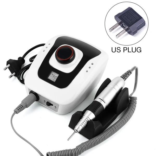 US Plug 30 Вт 35000 об/мин Электрическая дрель для ногтей, маникюрный аппарат, набор для педикюра, оборудование для маникюра, инструменты для маникюра - Цвет: US Plug