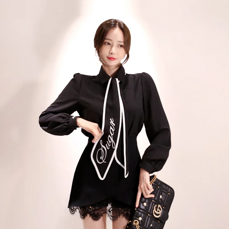 Casual Suit Jacket Fall 2020 New Korean Style Ol Light Mature Woman Shenfan High Waist Lace Two-piece Set Rac | Женская одежда