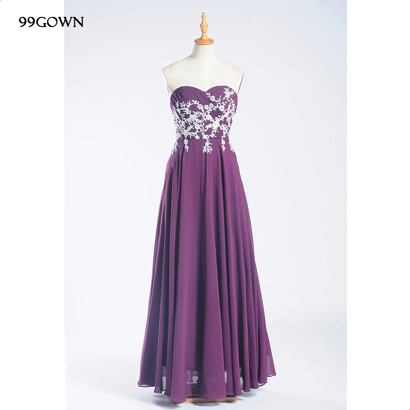 99GOWN свадебные вечерние платья для женщин без бретелек Роскошная вышивка длинные