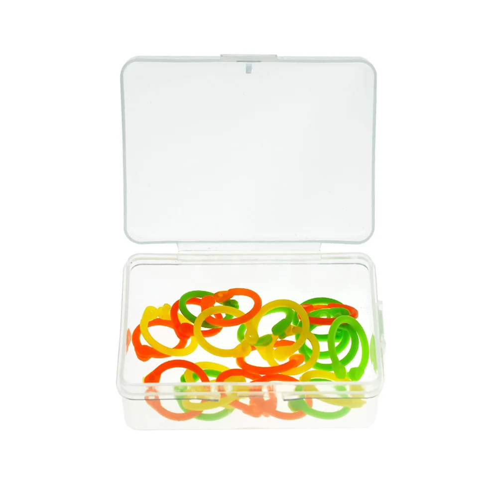 24 шт Силиконовые вязальные крючком маркеры стежка с коробкой вязание Блокировка