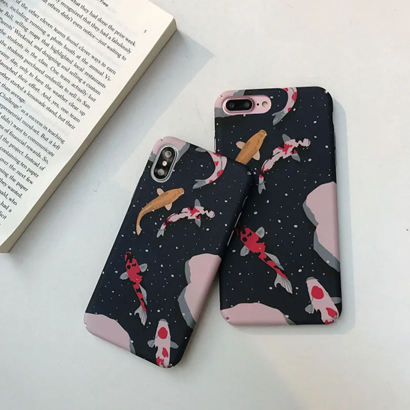 Чехол для телефона с рисунком счастливой рыбы из мультфильма iPhone 6 6s 7 8 Plus X Xs XR Max