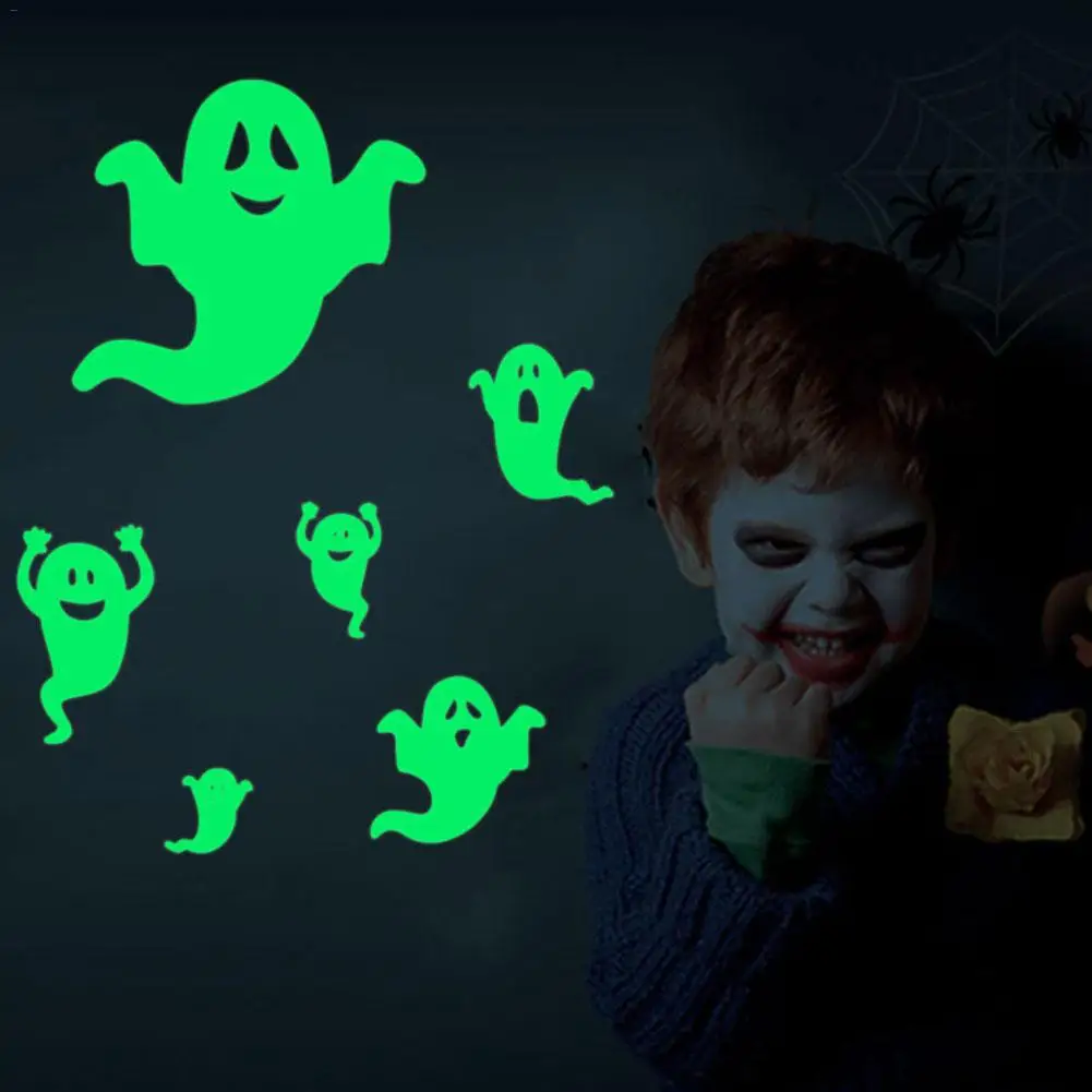 1 комплект на Хэллоуин светящиеся наклейки обои для глаз флуоресцентные стену