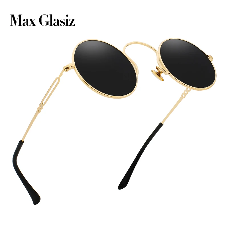 Мужские и женские классические поляризационные Круглые Солнцезащитные очки MAX