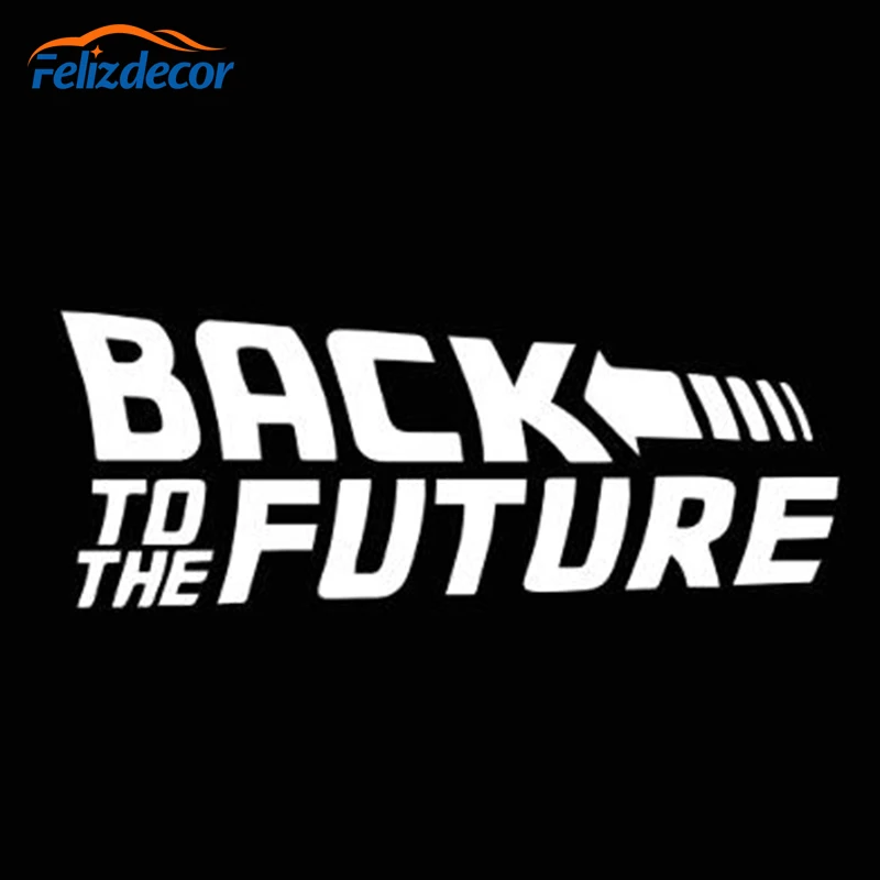 Черный/серебристый забавные Back To The Future украшения наклейки для автомобилей