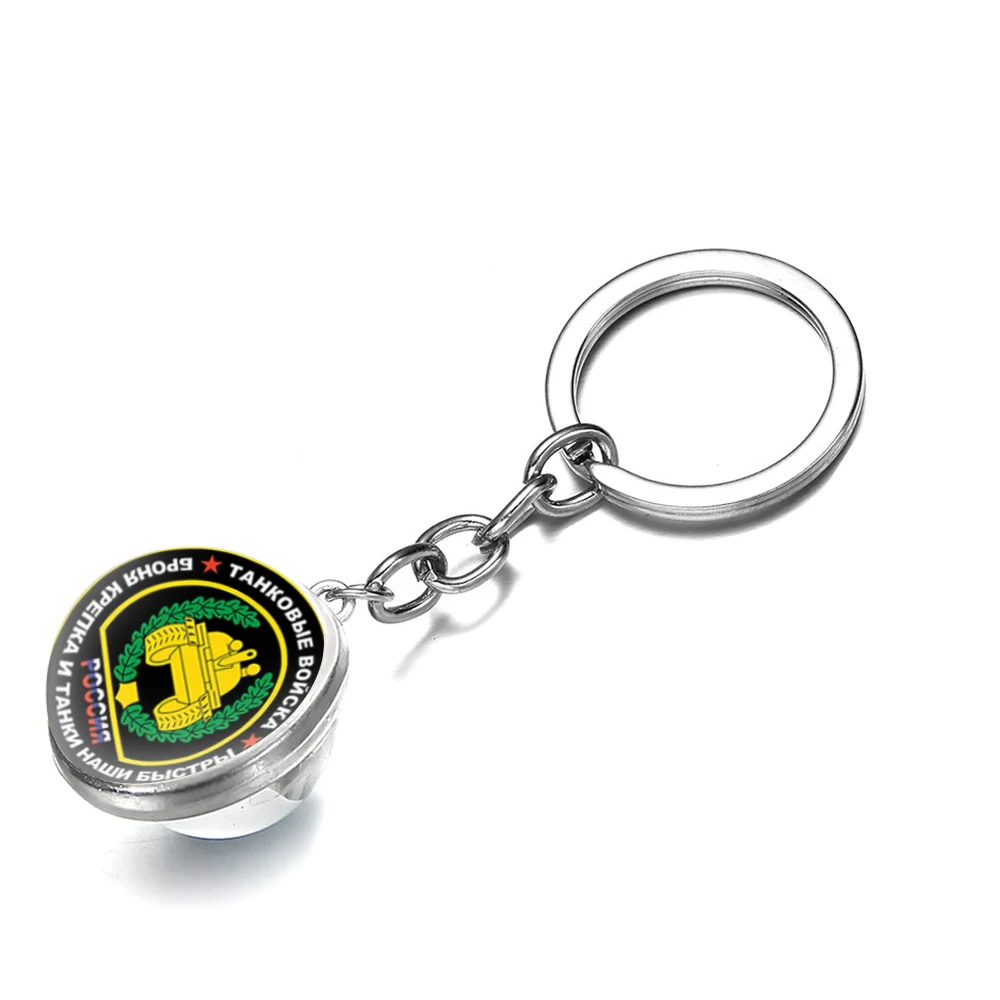 Брелок в ретро-стиле двусторонний стеклянный брелок с кабошоном стиле