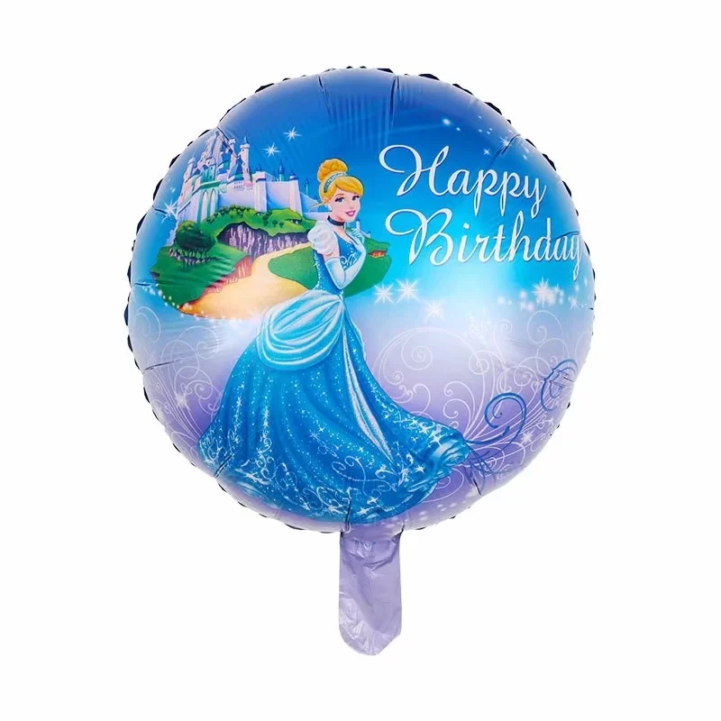 10 шт. 18-дюймовый Круглый happy birthday "София" Три воздушный шар с принцессой, используется для девушки игрушки белый снег Ai Luo принцессы воздушный шар из фольги - Цвет: as  picture