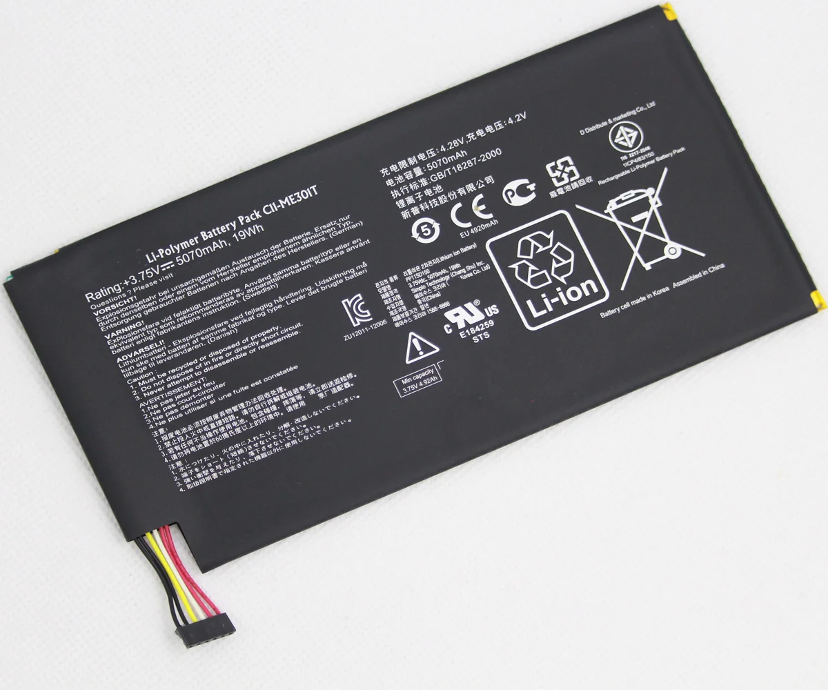 Оригинальный качественный аккумулятор ISUNOO для планшета ASUS Memo Pad Smart K001 5070 мАч 3 75 в