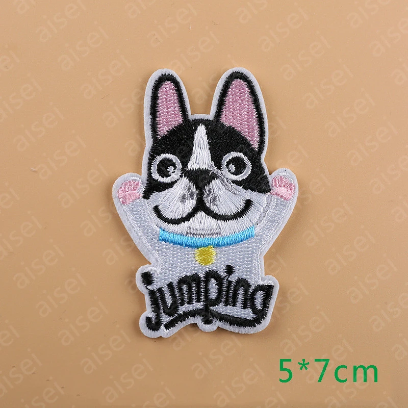 1 шт. мультяшная нашивка с животными вышивка милая собака железная