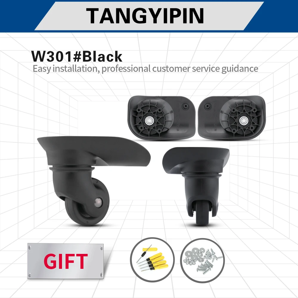 

Колеса, совместимые с Sansonlte D324, бесшумные детали для чемоданов, аксессуары для чемоданов, инструменты для ремонта багажа, жесткие и бесшумны...