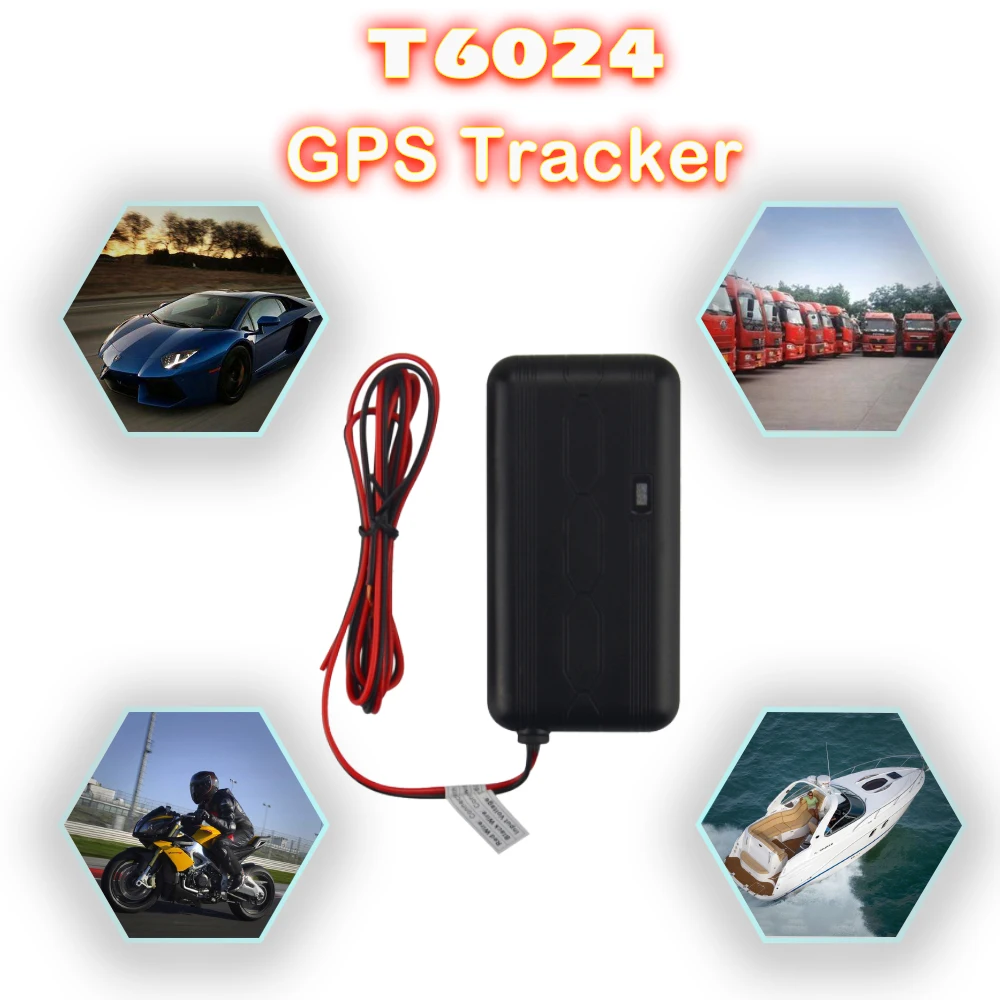 T6024 GPS трекер в реальном времени для автомобиля встроенный вибродатчик с защитой