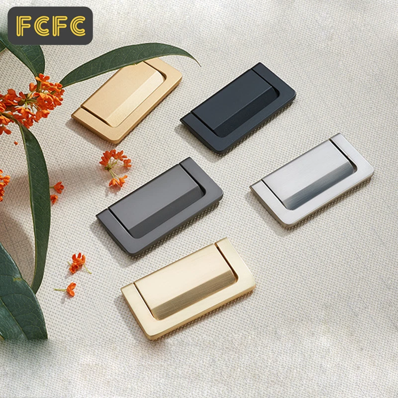 FCFC ящик темная ручка двери шкафа современный Европейский Простой поверхностный