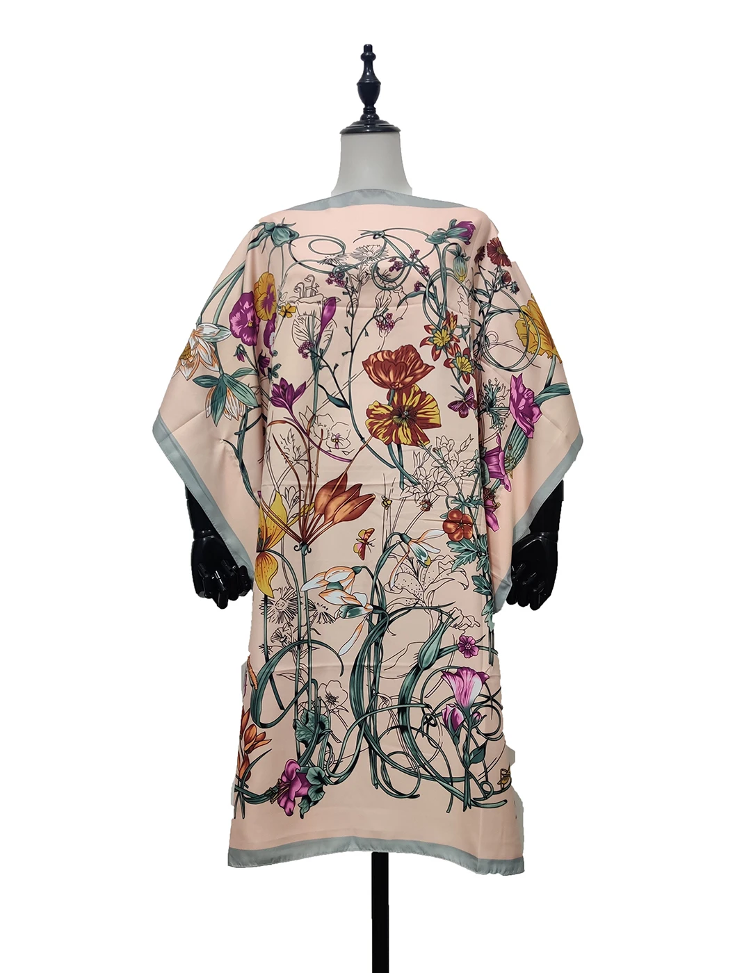 

Middle East Popular European Clothing For Women Plus Size Batwing Sleeve Kaftan Muslim Women Midi Dresses For Party