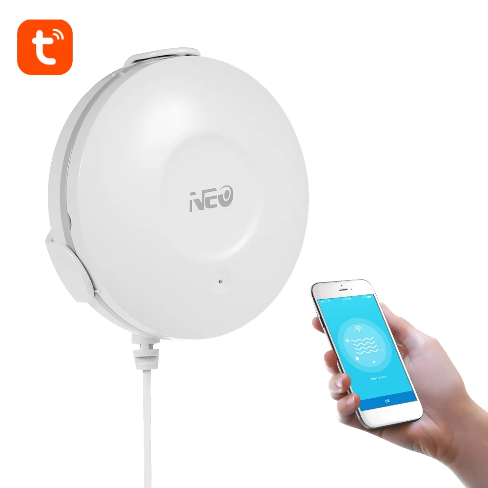 Умный Wi Fi датчик утечки воды детектор оповещения от приложения сигнализация