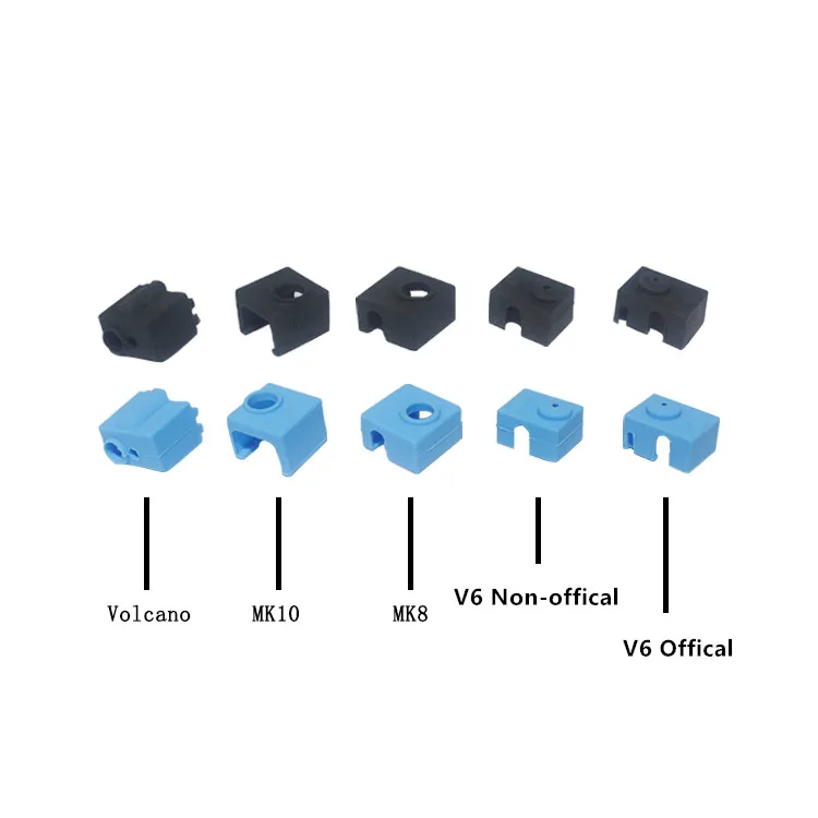 Аксессуары для 3D принтера V6 алюминиевый нагревательный блок силиконовая втулка