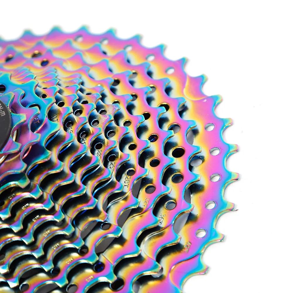 SUNSHINE Bike Cassette Sprocket 12speed 11-42/46/50T Chainwheel Colorful Rainbow Flywheel Mountain Bicycle MTB Parts Bicicleta