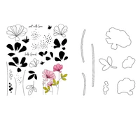 prominent petals stamp set and coordinating dies overlapping petals stamps sentiments for diy scrapbooking card making 2021 new