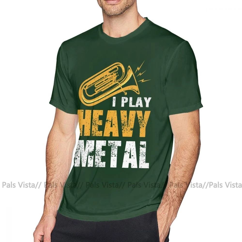 Tuba/футболка I Play Heavy Metal tuba euphonium, игрок, марширующая группа, футболка, графическая футболка с короткими рукавами, XXX Basic Man, футболка - Цвет: Бирюзовый