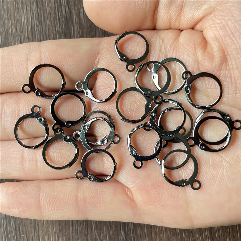 60 шт. аксессуары для ушных колец и пряжек ушей DIY Готовые глазурованные серьги с