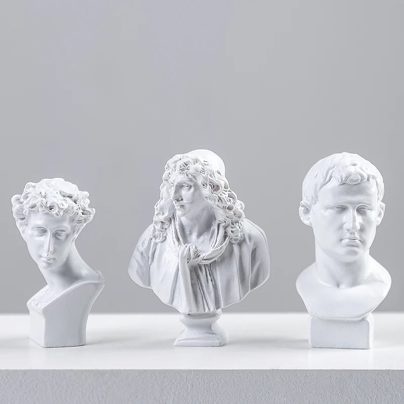 Мини гипсовой головы домашняя скульптура настольное украшение Миниатюрный