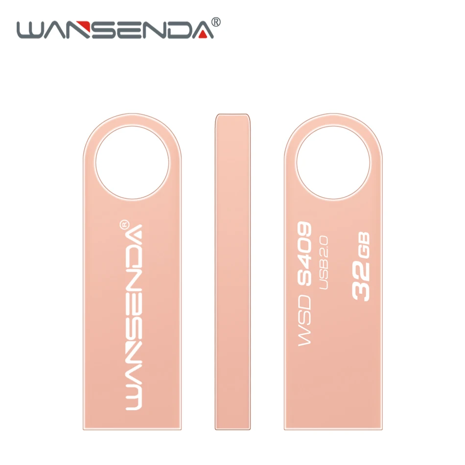 Wansenda миниатюрные USB флеш-накопители металлический флеш-накопитель 2 0 128 ГБ 64 32 16 8 4