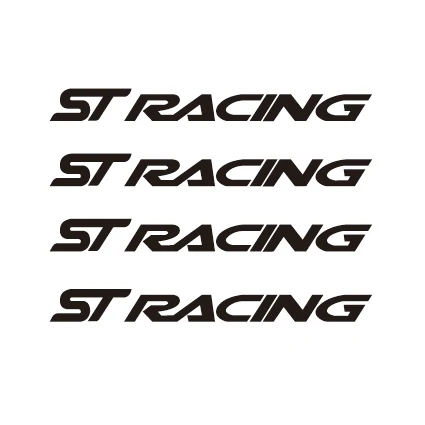 4 стикера для стайлинга автомобиля стальное колесо кольцо диски наклейка ST RACING -
