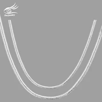 width 1mm martick genuine 925 sterling silver water wave chain for woman 40cm45cm chain necklace lz1