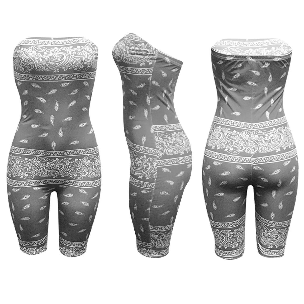 

Solid Color Pattern Print Summer Women Jumpsuit European and American Sexy Style Model Casual Fashion