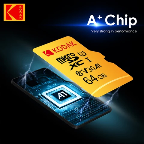 KODAK Micro-SD карта памяти 256 ГБ / 128 ГБ / 64 ГБ / 32 ГБ