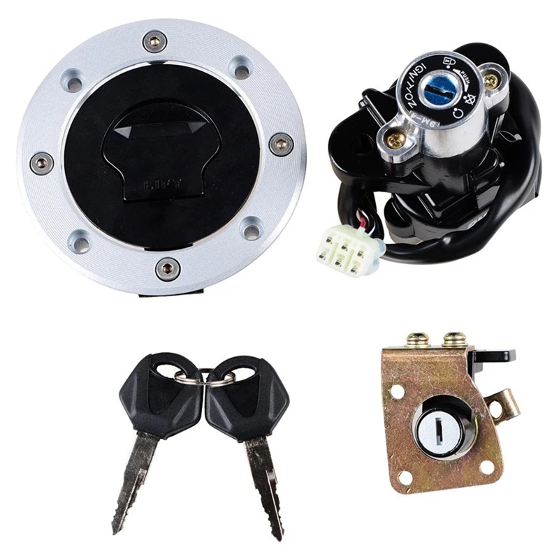 Переключатель зажигания сиденья газовый колпачок замок ключ для Suzuki GSXR 600/750/1000 01