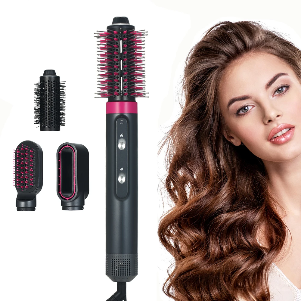 

5 in 1 Negative Ion Hair Dryer Brush Blow Dryer Comb Hair Blower Brush Hot Air Styler Comb Curler Hairdryer Hair Straightening