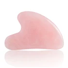 Пластина Для Массажа Гуаша, натуральный розовый кварц, Нефритовый камень, для тела, ухода за здоровьем