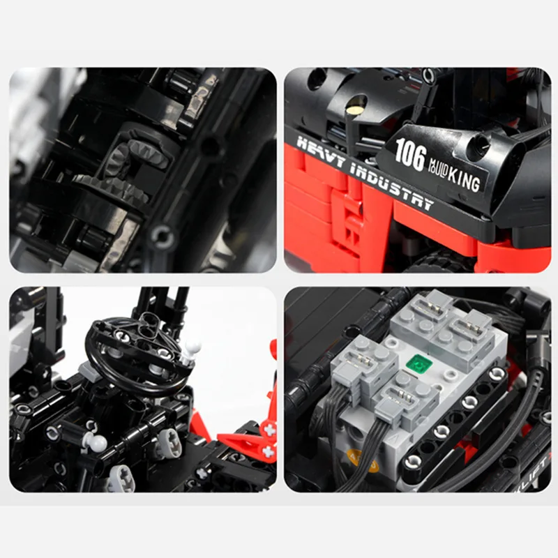 1719 шт MOC Technic серии Мотор мощность Мобильный Кран вилочный погрузчик Mk II модель
