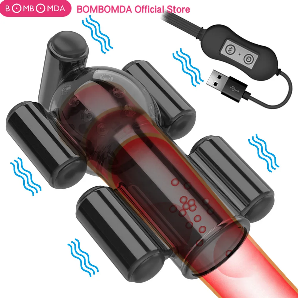 Вибратор для пениса секс игрушки мужчин тренажер задержки Мужской мастурбатор