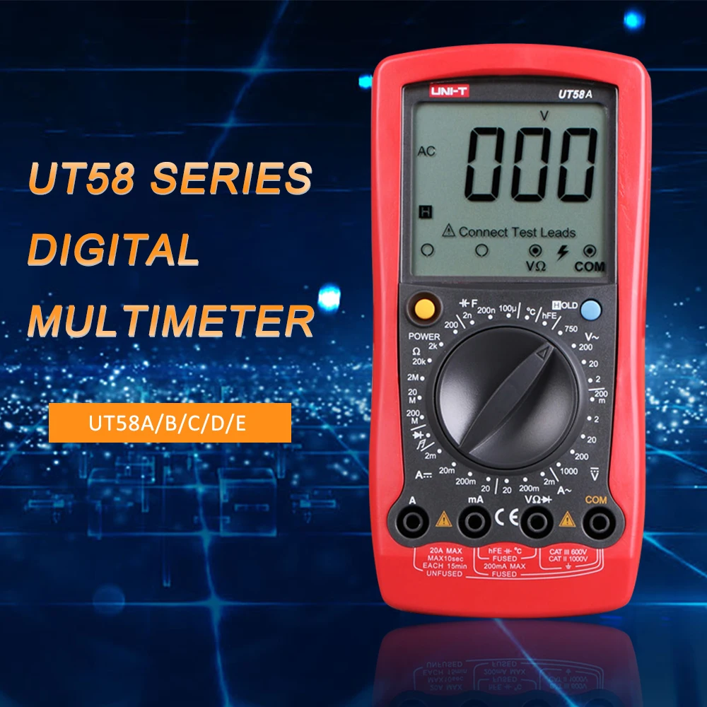 Универсальный цифровой мультиметр UT58A/UT58B/UT58D/UT58C/UT58E диапазон вручную