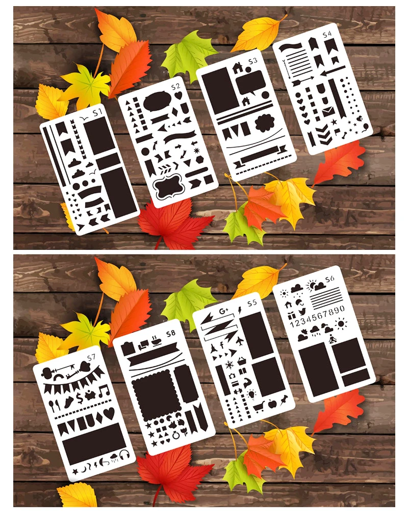 Трафарет для скрапбукинга А6 24/36 шт. тиснильный альбом цветов|Трафареты| |