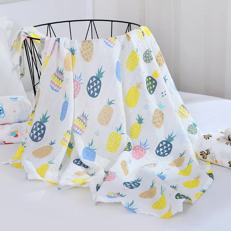 120*110 см марлевые пеленки для новорожденных хлопковые детские одеяла 2 слоя Ванна