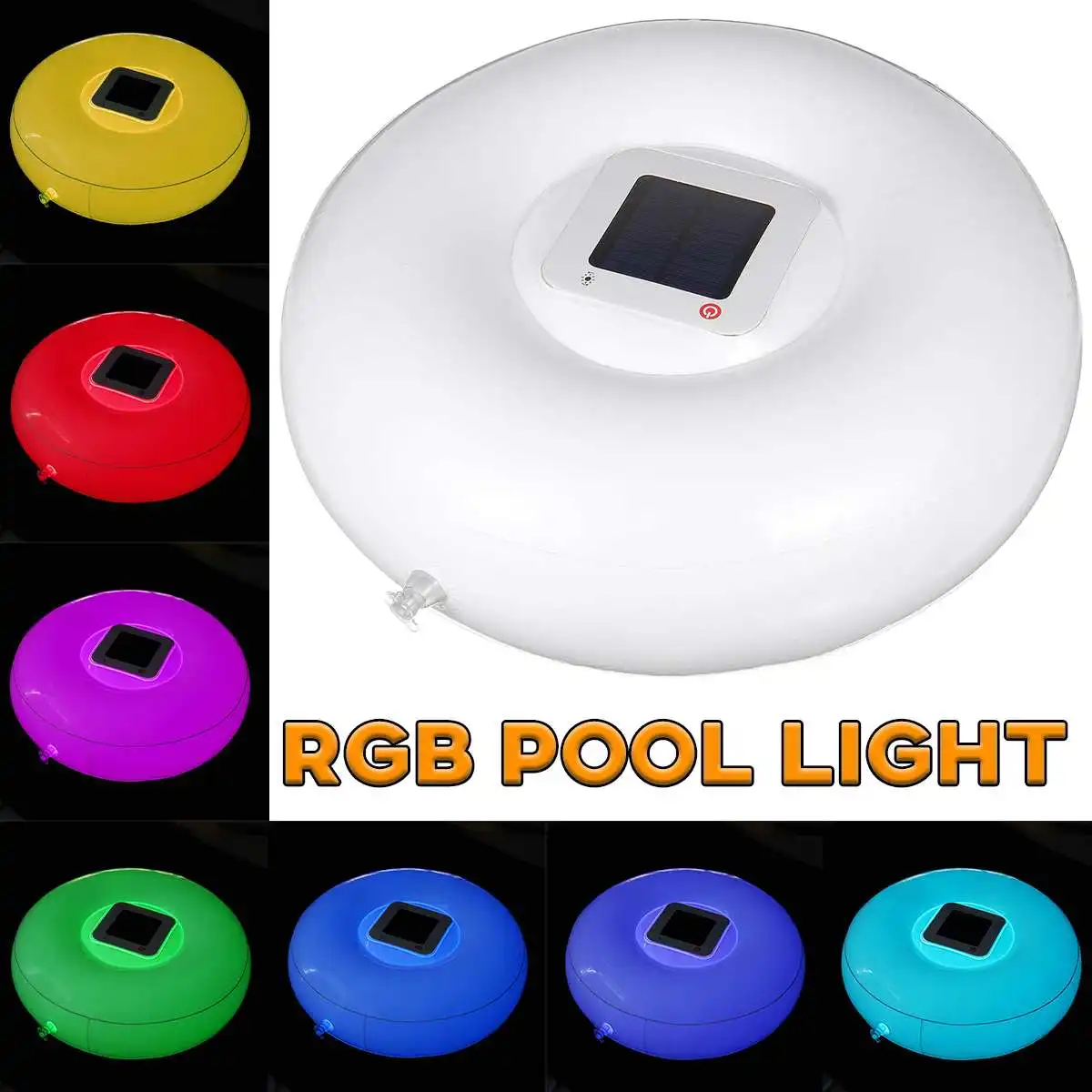 

Inflatable Swimming Pool Light Solar Lamps Underwater Night Lamp Automatic Color Change Outdoor Garden Party Decoration