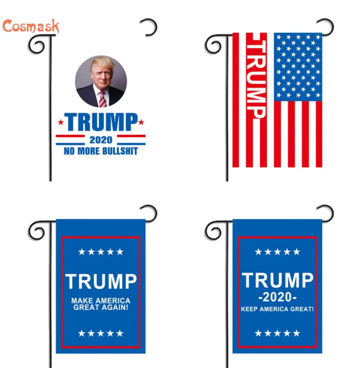 

Cosmask Trump 2020 TRUMP Garden Supporting Trump Double Sided Flag Garden Halloween Supporting Trump Outdoor Yard
