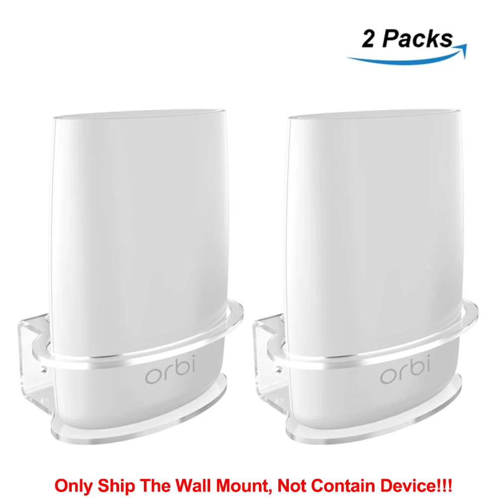 2 Packs Бытовой прозрачный акриловый настенный крепкий кронштейн для Netgear Orbi WiFi маршрутизатор RBS40, RBK40, RBS50, RBK50, AC2200, AC3000 - Цвет: 2 Packs