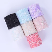 3 meterslot sequins butterfly embroidery organza ribbon for diy craft gift wrapping hair bowknot ribbon