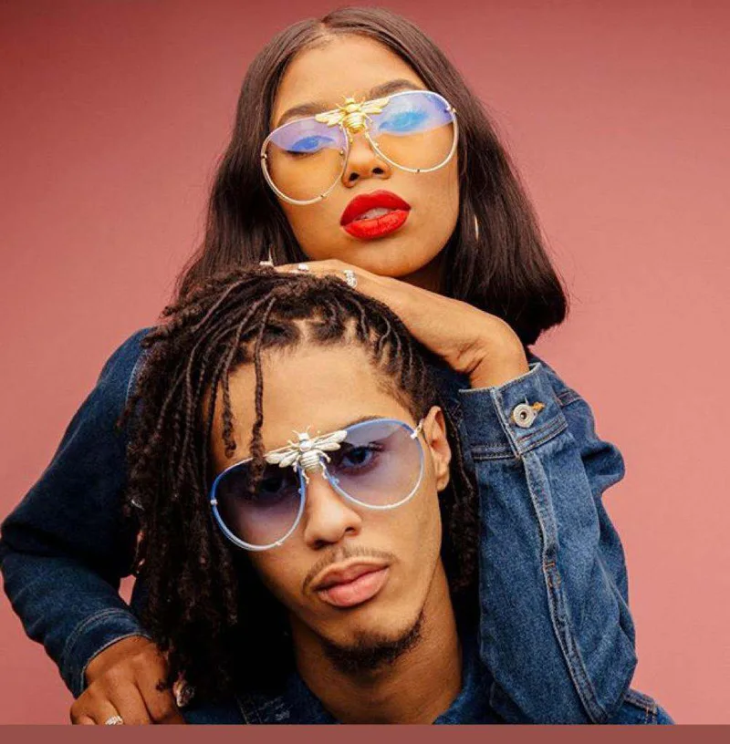 Zerosun роскошные солнцезащитные очки для мужчин и женщин пчела авиация прозрачные